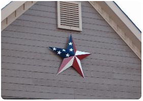 Barn Star Above Gable